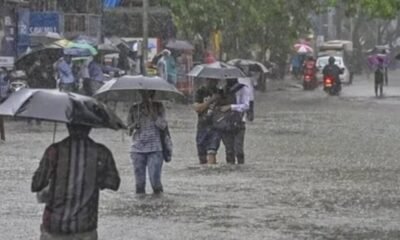 बिलारी की गलियों में बारिश के बाद का दृश्य – भीगी सड़कें और छतरी थामे लोग