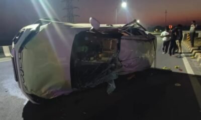 Karnataka Hassan Road Accident: Speeding Car Hits 4 Pedestrians, Shocking CCTV Video Goes Viral