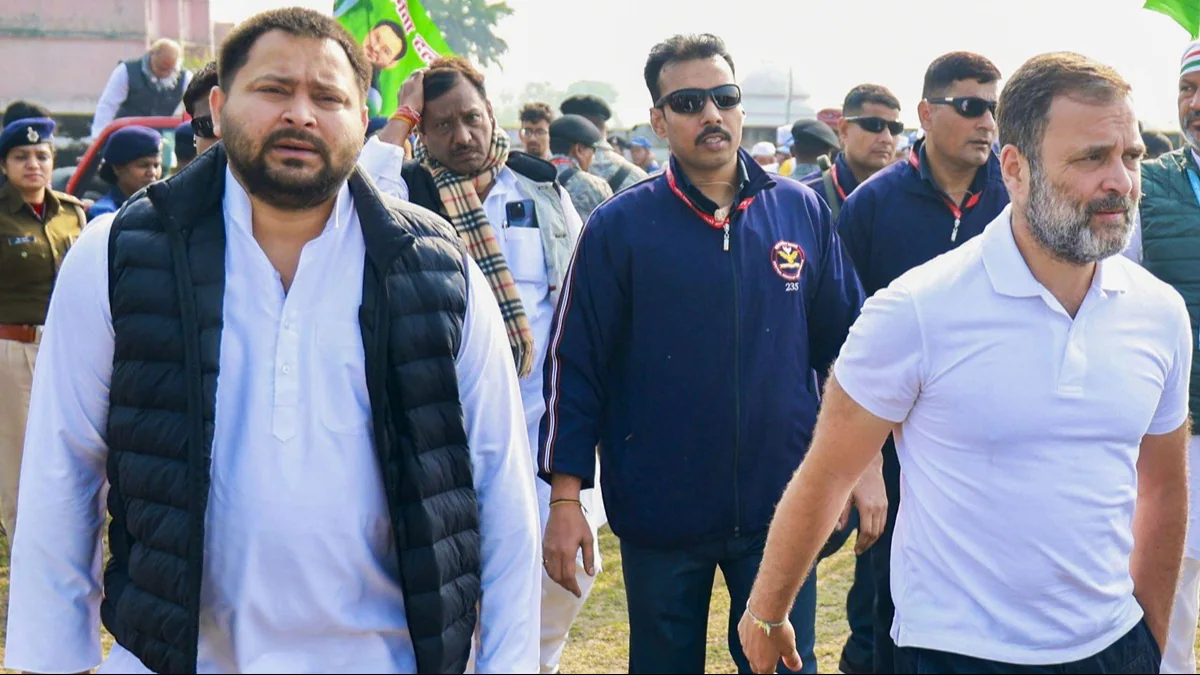 Rahul Gandhi, Tejashwi Yadav Lead INDIA Bloc Protest Against Voter Roll Revision in Bihar