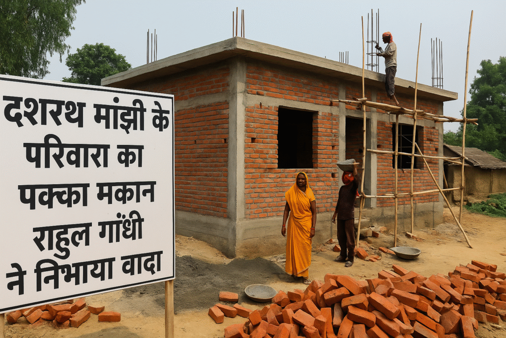 राहुल गांधी ने निभाया वादा दशरथ मांझी के परिवार को मिल रहा पक्का मकान 29 गया में बन रहा है दशरथ मांझी के परिवार का पक्का मकान, राहुल गांधी ने निभाया वादा
राहुल गांधी ने दशरथ मांझी के परिवार को दिया पक्का मकान, निर्माण कार्य शुरू