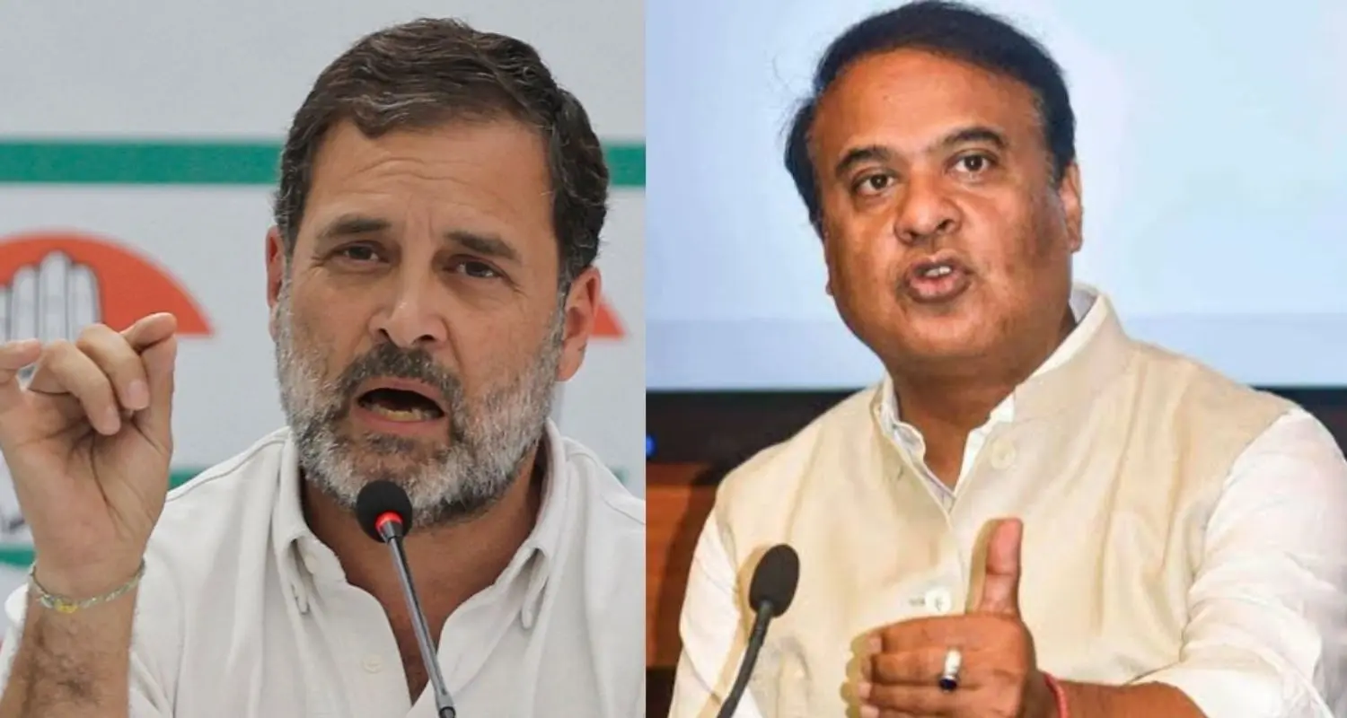 5 मिनट की प्रेस मीट में Himanta ने राहुल को दिखाई थेंगा और कहा मां का दूध पिया है जेल की बात ना करे 27 Himanta Shows Thenga to Rahul Gandhi Over Jail Remark in Viral Press Meet