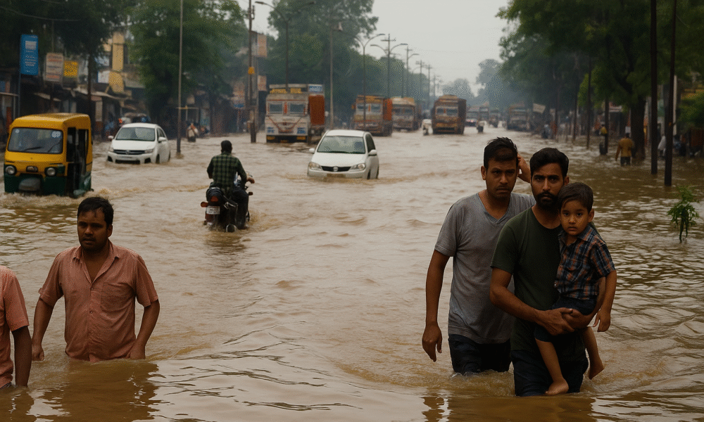यूपी में बाढ़ का तांडव मथुरा मुरादाबाद बुलंदशहर और बिजनौर में जनजीवन ठप