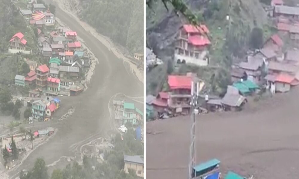 धराली सैलाब का खौफनाक वीडियो 55 सेकेंड में गांव तबाह