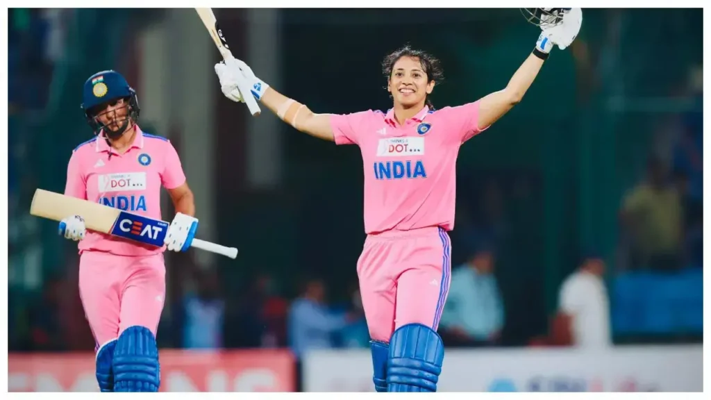 स्मृति मंधाना ने तोड़ा विराट कोहली का सबसे तेज़ शतक का रिकॉर्ड ऑस्ट्रेलिया के खिलाफ धमाकेदार पारी 32 स्मृति मंधाना ने तोड़ा विराट कोहली का रिकॉर्ड 50 गेंदों में जड़ा सबसे तेज़ शतक