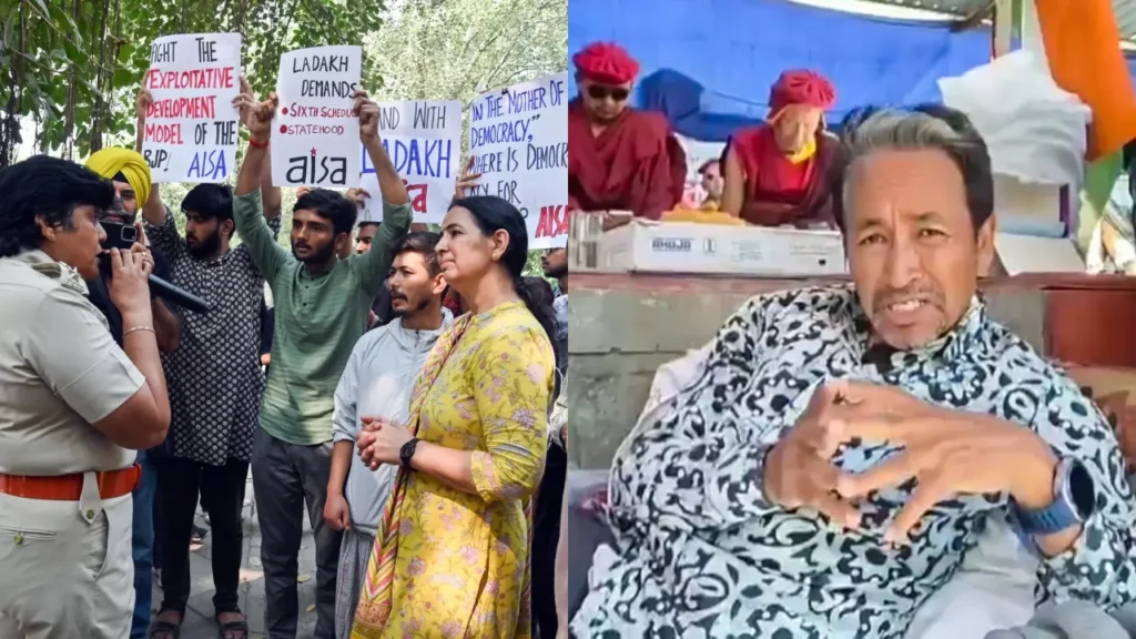लद्दाख हिंसा में सोनम वांगचुक गिरफ्तार NGO का लाइसेंस रद्द चार की मौत