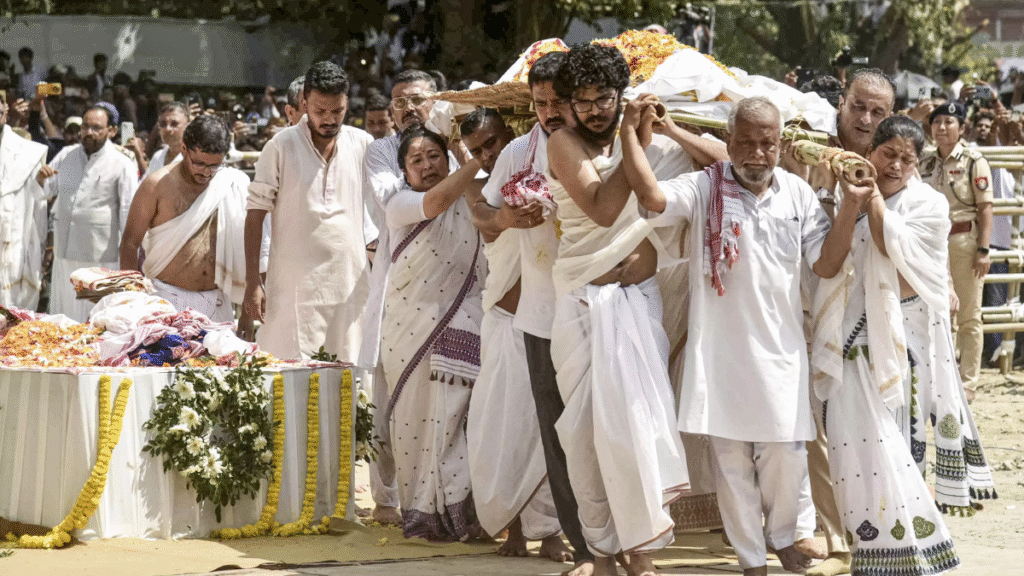 Assam singer Zubeen Garg cremated with State honours thousands bid tearful farewell