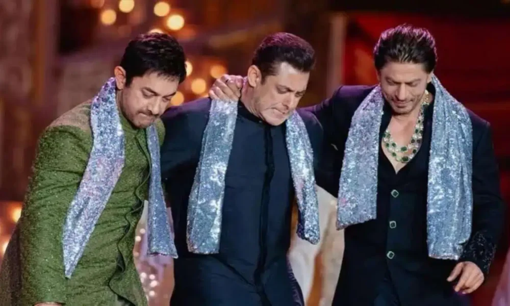 शाह रुख, सलमान और आमिर खान की तस्वीर से इंटरनेट पर मचा हंगामा – MrBeast का सवाल "क्या हम सब कुछ साथ करें?"