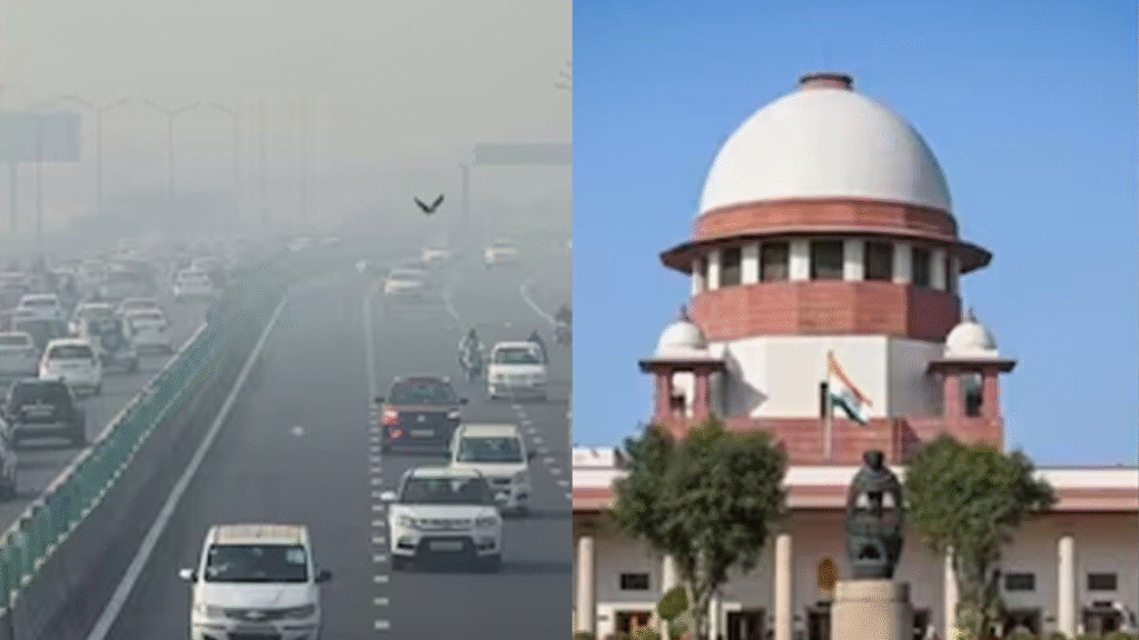 दिल्ली प्रदूषण पर सुप्रीम कोर्ट की चिंता — “मास्क भी काफी नहीं, वर्चुअल सुनवाई करें”