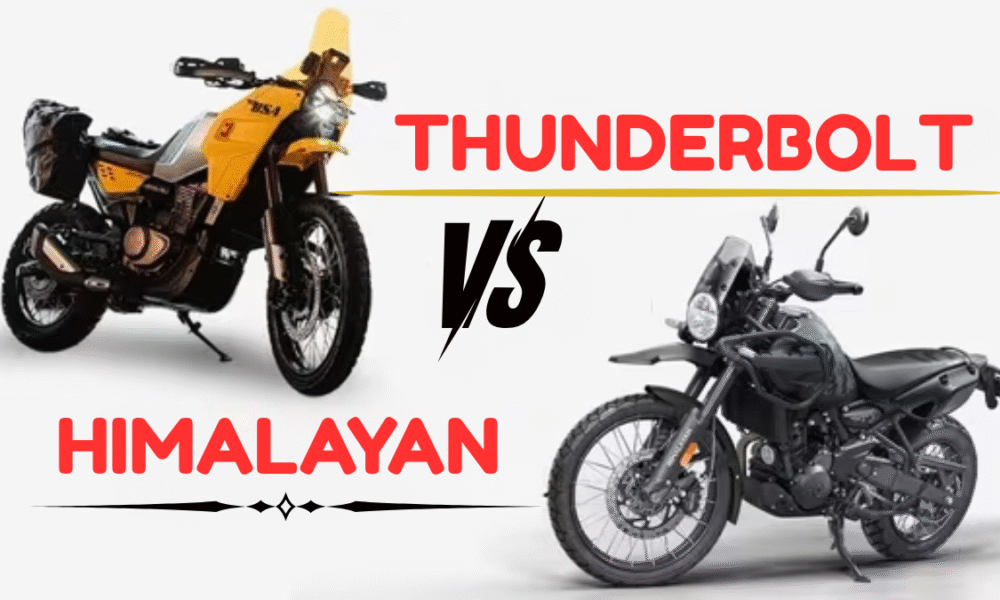 BSA Thunderbolt और Royal Enfield Himalayan 450 – दो नई पीढ़ियों की एडवेंचर बाइक्स, एक रोमांचक मुकाबले में आमने-सामने।