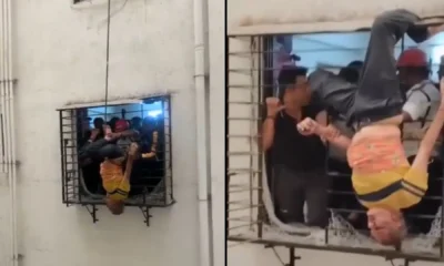 Surat News: 10th Floor Fall Avoided as Man Gets Stuck in Window Grill | Rescue Story