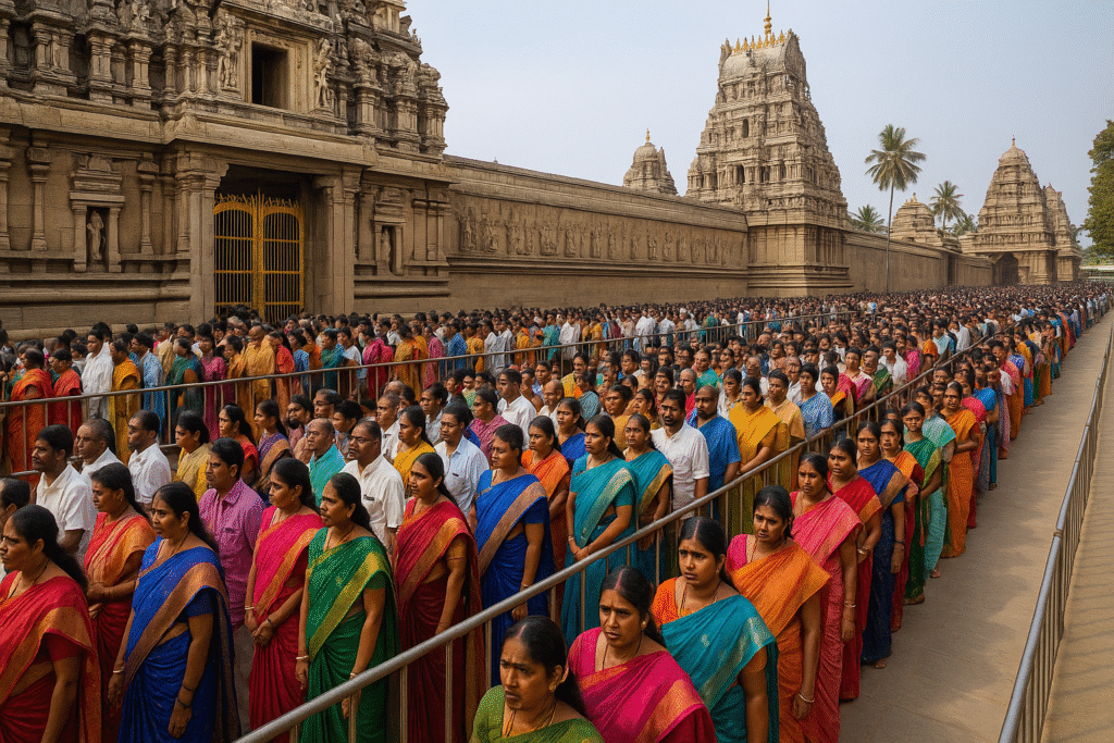 Vaikuntha Dwara Darshan में चौंकाने वाला रिकॉर्ड क्यों 24 लाख भक्तों ने एक साथ लगा दी रजिस्ट्रेशन की लाइन…? 32 Vaikuntha Dwara Darshan: 24 Lakh Devotees Register for TTD Special Darshan