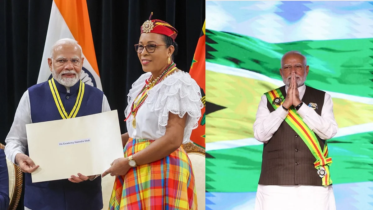 PM Narendra Modi को Sultan Haitham bin Tarik द्वारा Oman का सर्वोच्च राष्ट्रीय सम्मान प्रदान करते हुए