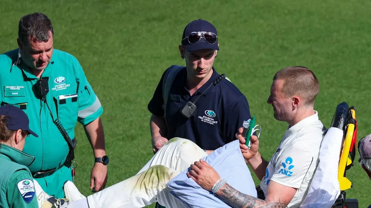 Blair Tickner Injury: NZ pacer stretchered off after suspected shoulder dislocation vs West Indies