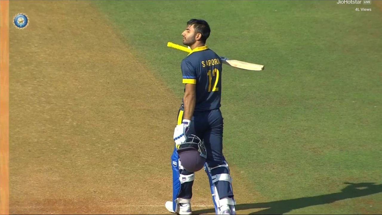 सायद मुश्ताक अली ट्रॉफी: सलिल अरोड़ा ने 45 गेंदों में जड़े 125 रन