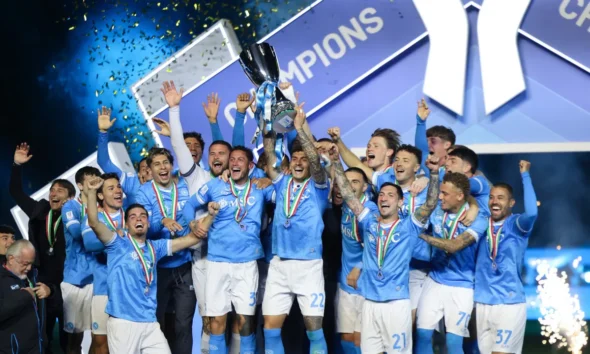 David Neres Brace Helps Napoli Win Supercoppa Italiana | Dainik Diary