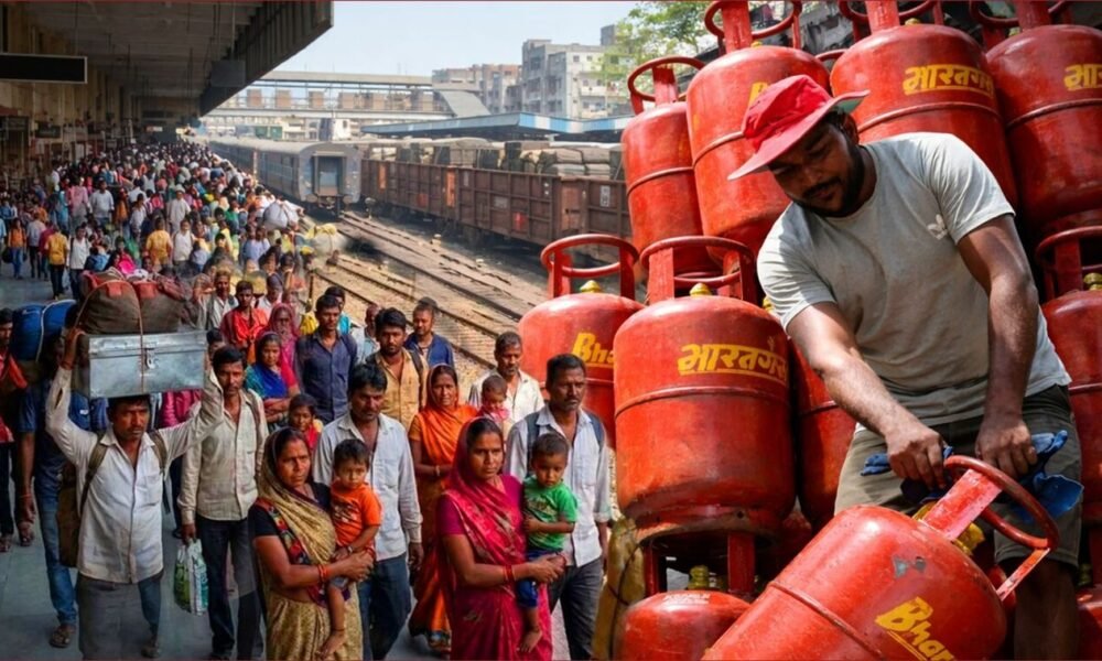 मुंबई LPG संकट से बढ़ा मजदूरों का पलायन, रेलवे स्टेशनों पर दिख रही असली तस्वीर