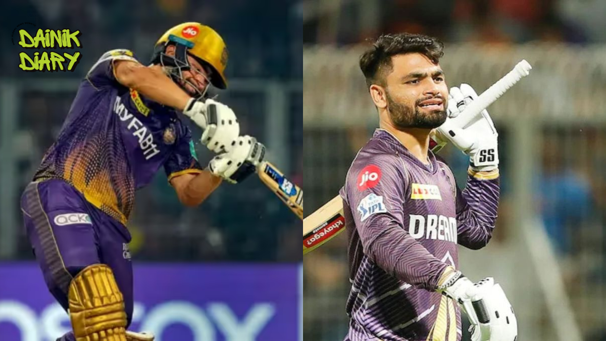 ईडन गार्डन्स में जीत के बाद जश्न मनाते रिंकू सिंह और KKR के खिलाड़ी