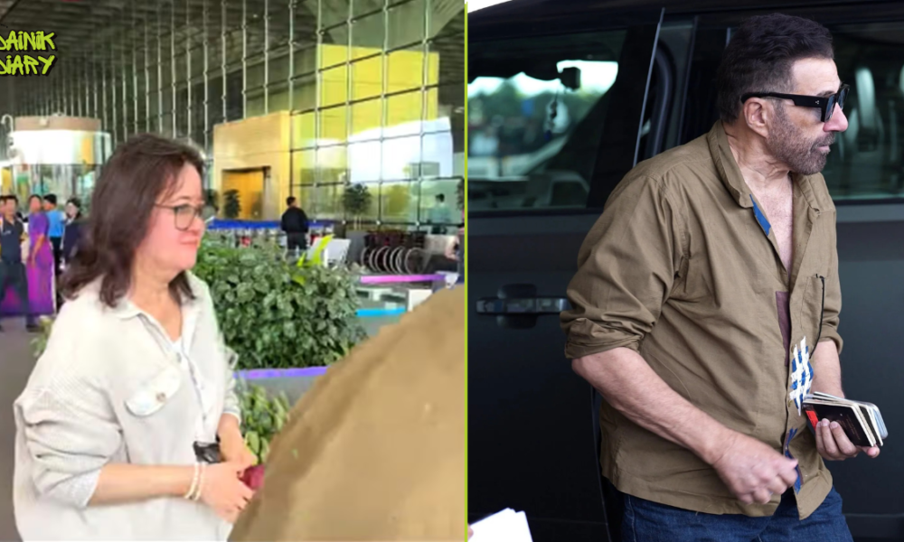 Sunny Deol और पत्नी Pooja Deol की एयरपोर्ट पर Rare Appearance, वायरल हुआ वीडियो