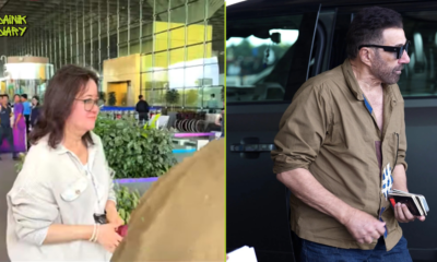Sunny Deol और पत्नी Pooja Deol की एयरपोर्ट पर Rare Appearance, वायरल हुआ वीडियो