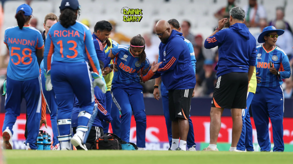 India Handed Major World Cup Scare… Star All-Rounder Shreyanka Patil Stretchered Off After Painful Injury vs Netherlands 32 Dainik Diary Zaid 19 3