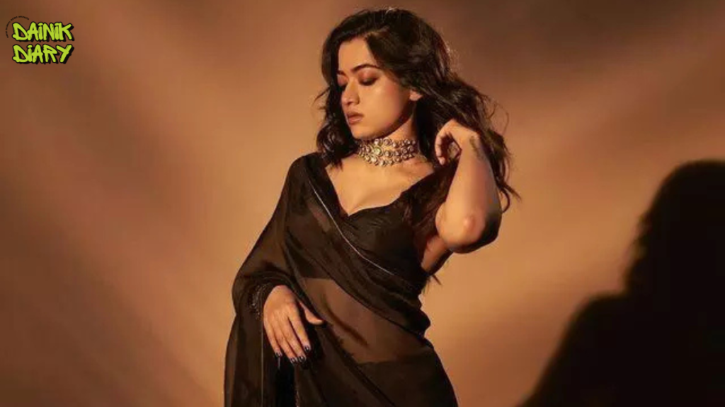 Rashmika Mandanna Turns Heads in Elegant Black Floral Dress During ‘Cocktail 2’ Promotions 31 Rashmika Mandanna Stuns in Black Floral Dress During Cocktail 2 Promotions