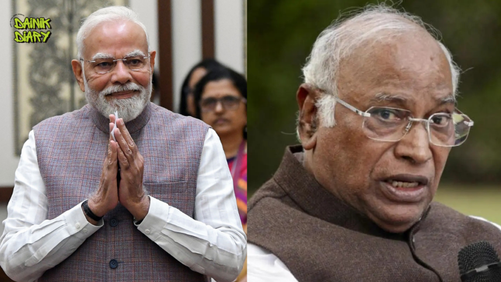 “Vaisa Nahi Ho, Aap Thoda Sa Badal Gaye Ho…”: Kharge’s Remark to PM Modi Sparks Smiles at Supriya Sule’s Daughter’s Reception 32 Dainik Diary Asad 2026 08 12T165023.658